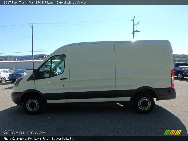 Oxford White / Pewter 2017 Ford Transit Van 250 MR Long