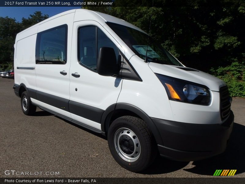 Oxford White / Pewter 2017 Ford Transit Van 250 MR Long