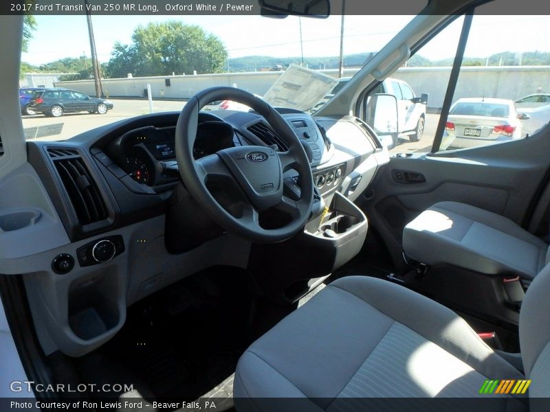 Oxford White / Pewter 2017 Ford Transit Van 250 MR Long