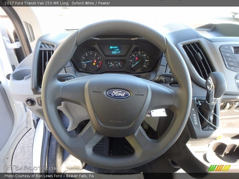Oxford White / Pewter 2017 Ford Transit Van 250 MR Long