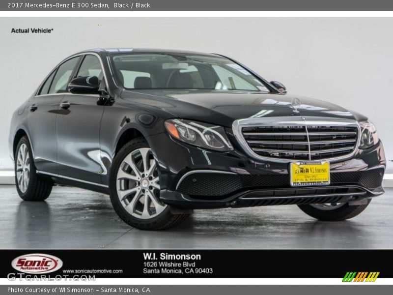 Black / Black 2017 Mercedes-Benz E 300 Sedan