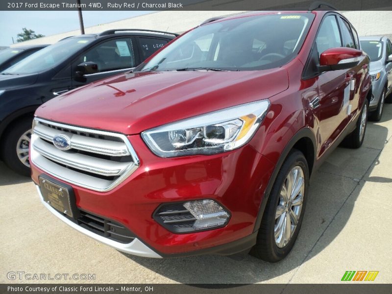 Ruby Red / Charcoal Black 2017 Ford Escape Titanium 4WD