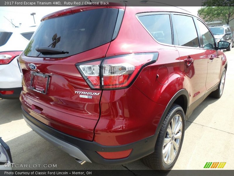 Ruby Red / Charcoal Black 2017 Ford Escape Titanium 4WD