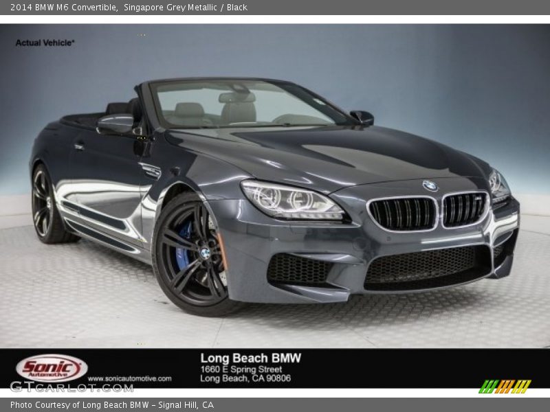 Singapore Grey Metallic / Black 2014 BMW M6 Convertible