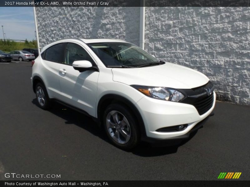 White Orchid Pearl / Gray 2017 Honda HR-V EX-L AWD