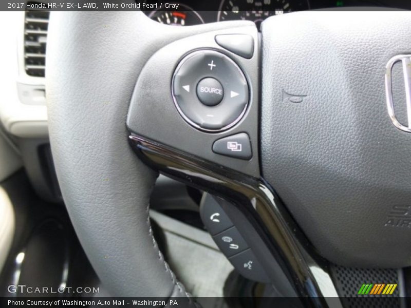 White Orchid Pearl / Gray 2017 Honda HR-V EX-L AWD
