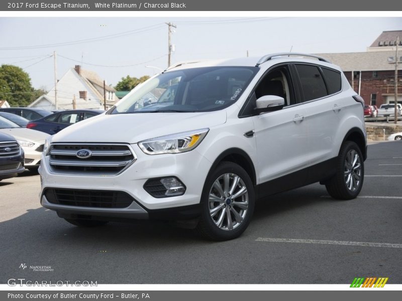 White Platinum / Charcoal Black 2017 Ford Escape Titanium