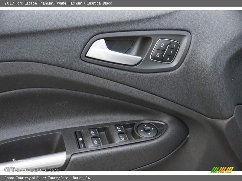 White Platinum / Charcoal Black 2017 Ford Escape Titanium
