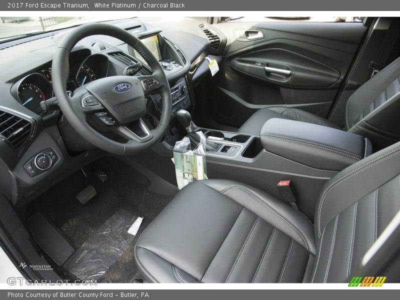 White Platinum / Charcoal Black 2017 Ford Escape Titanium