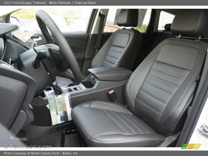 White Platinum / Charcoal Black 2017 Ford Escape Titanium
