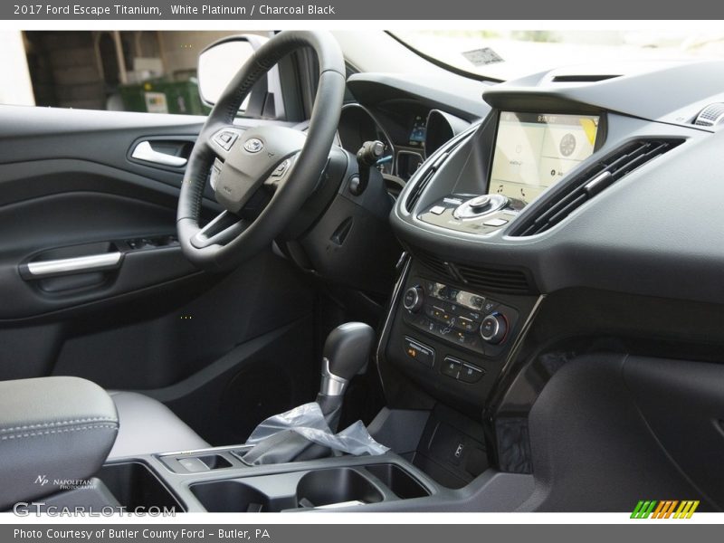 White Platinum / Charcoal Black 2017 Ford Escape Titanium