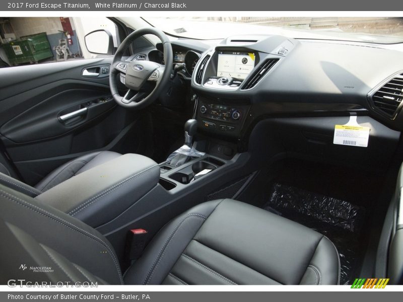 White Platinum / Charcoal Black 2017 Ford Escape Titanium