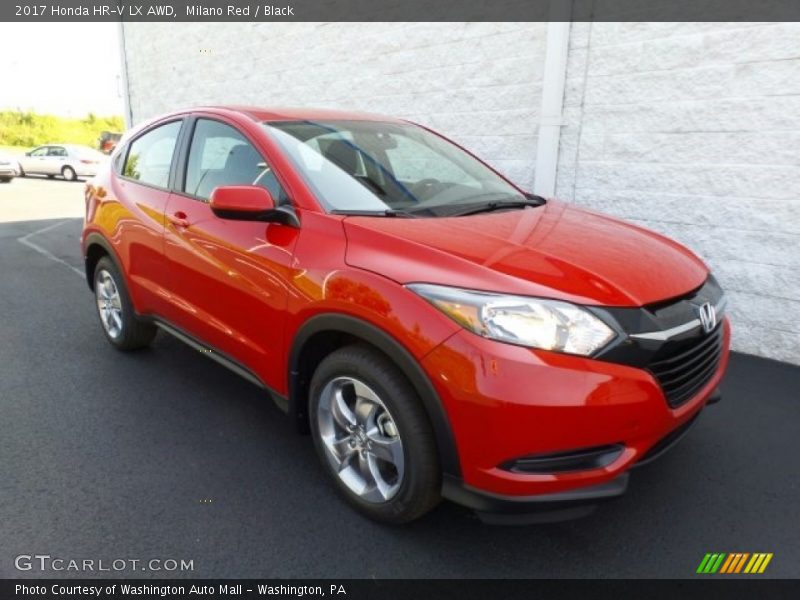 Milano Red / Black 2017 Honda HR-V LX AWD