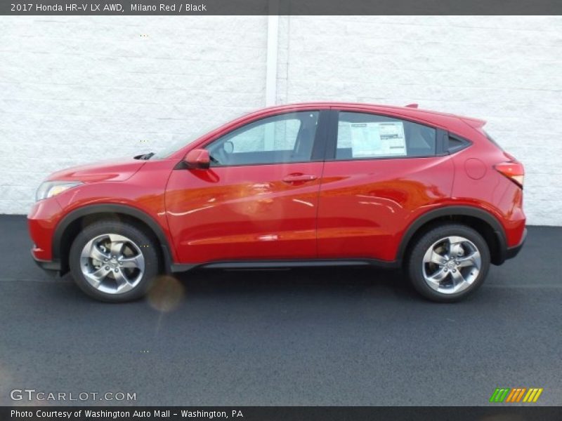 Milano Red / Black 2017 Honda HR-V LX AWD