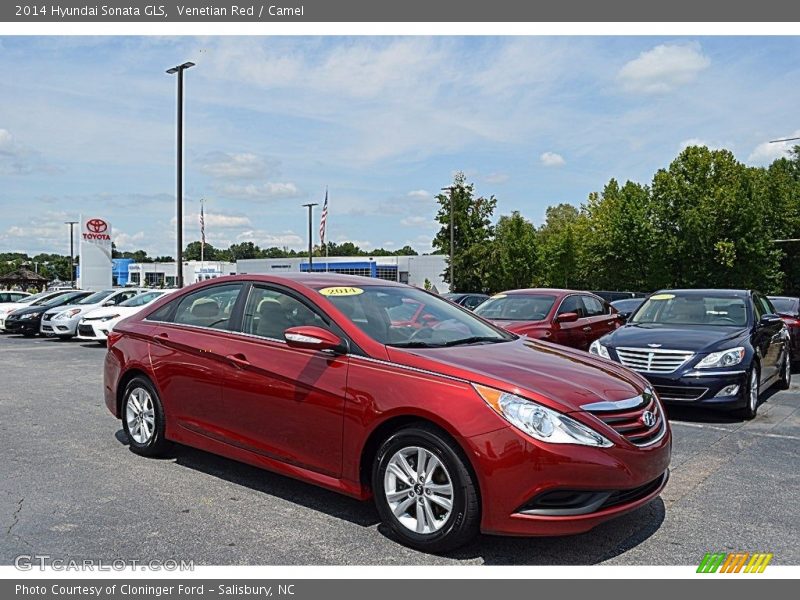 Venetian Red / Camel 2014 Hyundai Sonata GLS