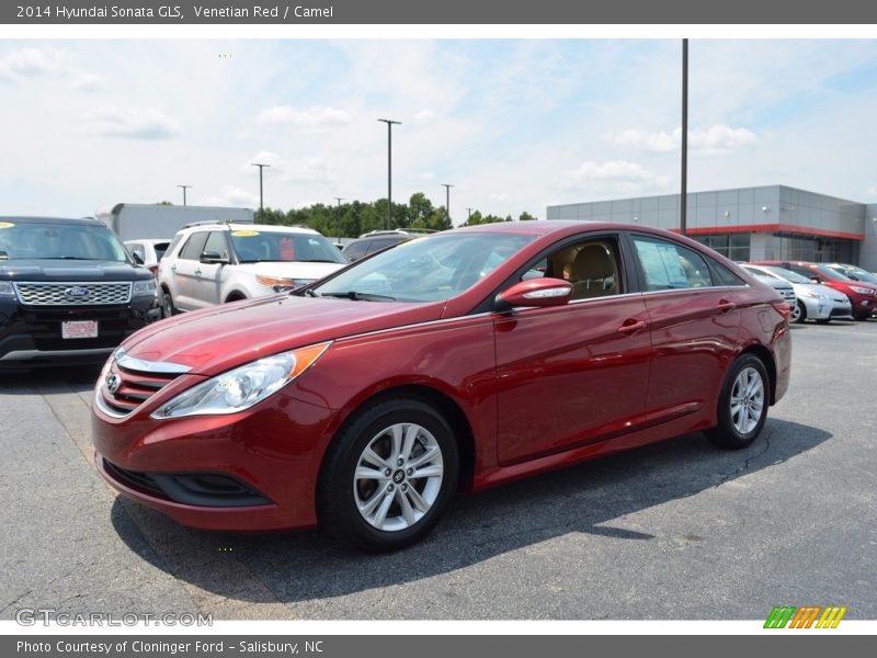 Venetian Red / Camel 2014 Hyundai Sonata GLS