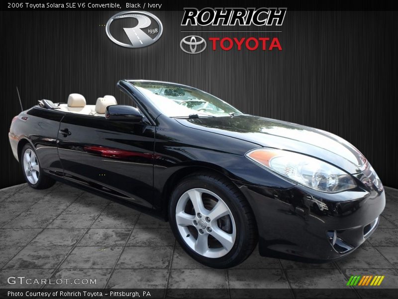 Black / Ivory 2006 Toyota Solara SLE V6 Convertible