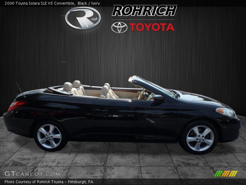 Black / Ivory 2006 Toyota Solara SLE V6 Convertible