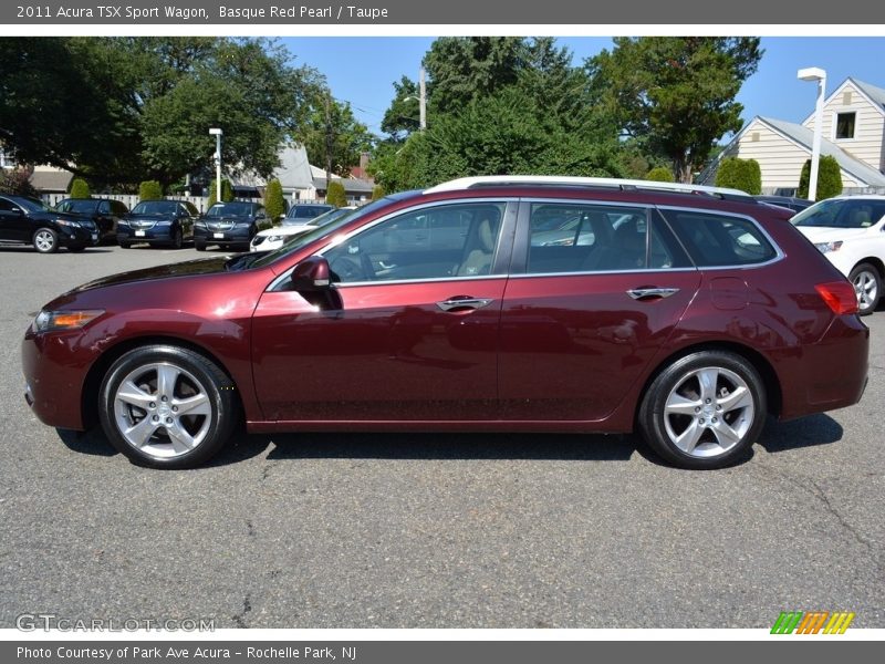 Basque Red Pearl / Taupe 2011 Acura TSX Sport Wagon