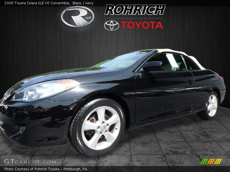 Black / Ivory 2006 Toyota Solara SLE V6 Convertible