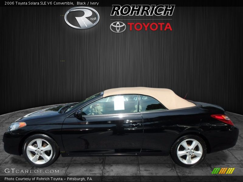 Black / Ivory 2006 Toyota Solara SLE V6 Convertible