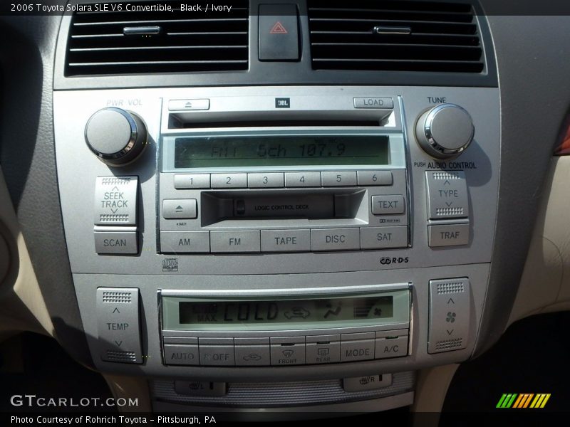 Black / Ivory 2006 Toyota Solara SLE V6 Convertible