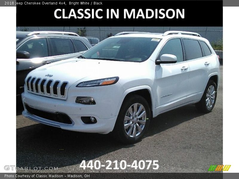 Bright White / Black 2018 Jeep Cherokee Overland 4x4