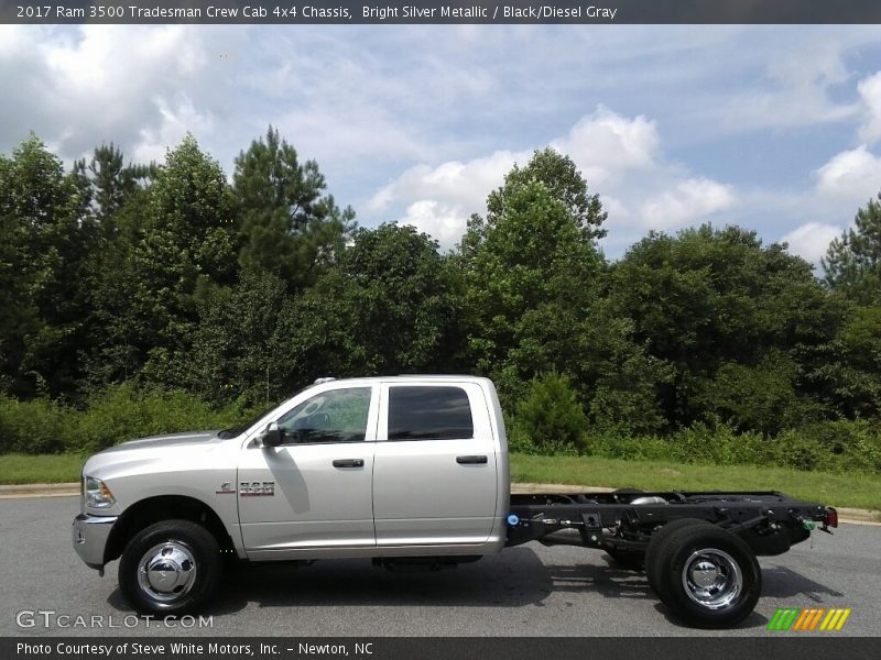 Bright Silver Metallic / Black/Diesel Gray 2017 Ram 3500 Tradesman Crew Cab 4x4 Chassis