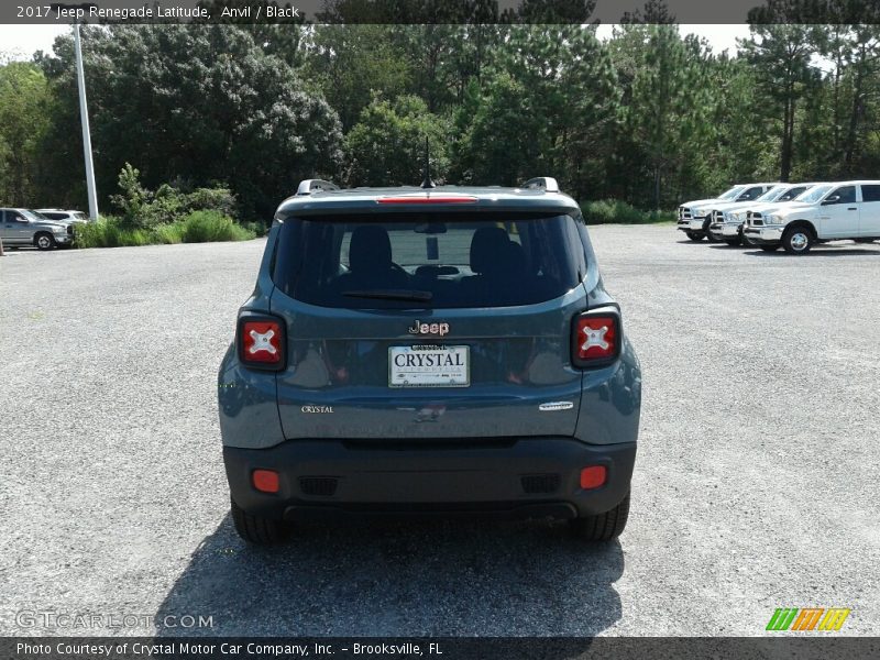 Anvil / Black 2017 Jeep Renegade Latitude