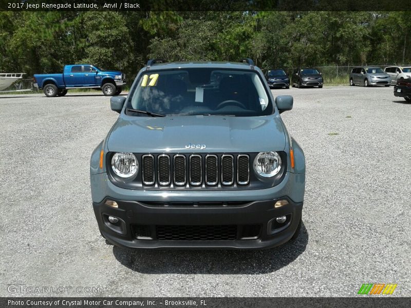 Anvil / Black 2017 Jeep Renegade Latitude