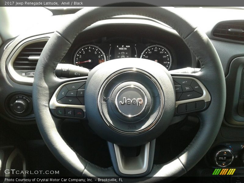 Anvil / Black 2017 Jeep Renegade Latitude