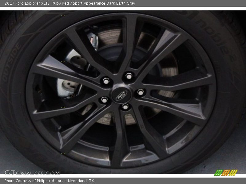 Ruby Red / Sport Appearance Dark Earth Gray 2017 Ford Explorer XLT