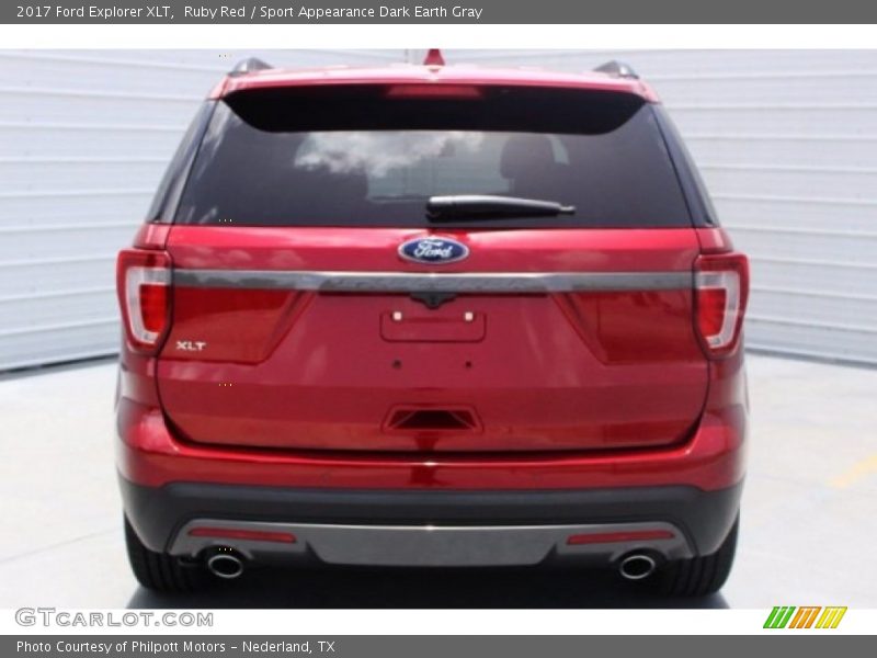 Ruby Red / Sport Appearance Dark Earth Gray 2017 Ford Explorer XLT