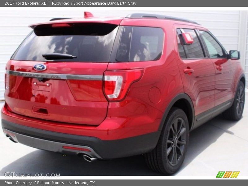Ruby Red / Sport Appearance Dark Earth Gray 2017 Ford Explorer XLT