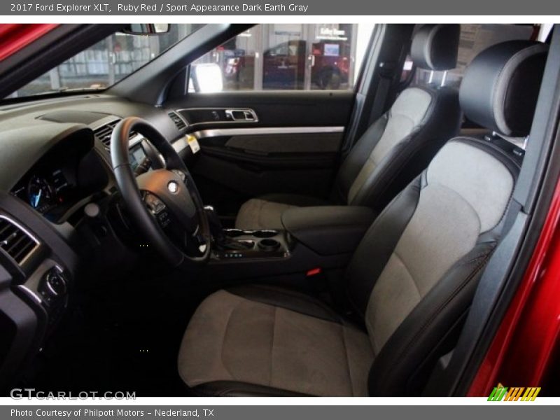 Ruby Red / Sport Appearance Dark Earth Gray 2017 Ford Explorer XLT