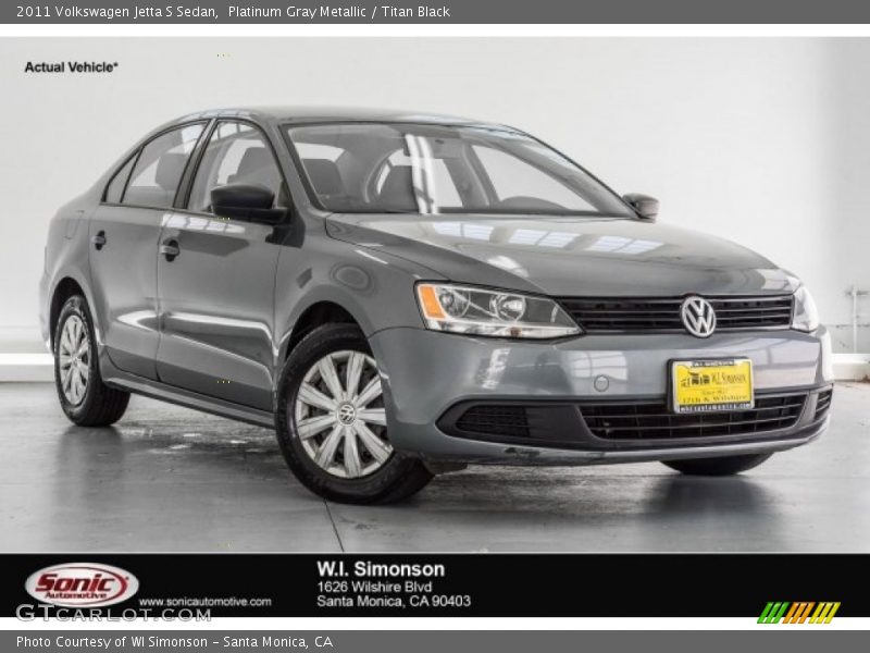 Platinum Gray Metallic / Titan Black 2011 Volkswagen Jetta S Sedan