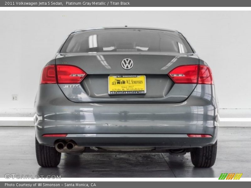 Platinum Gray Metallic / Titan Black 2011 Volkswagen Jetta S Sedan