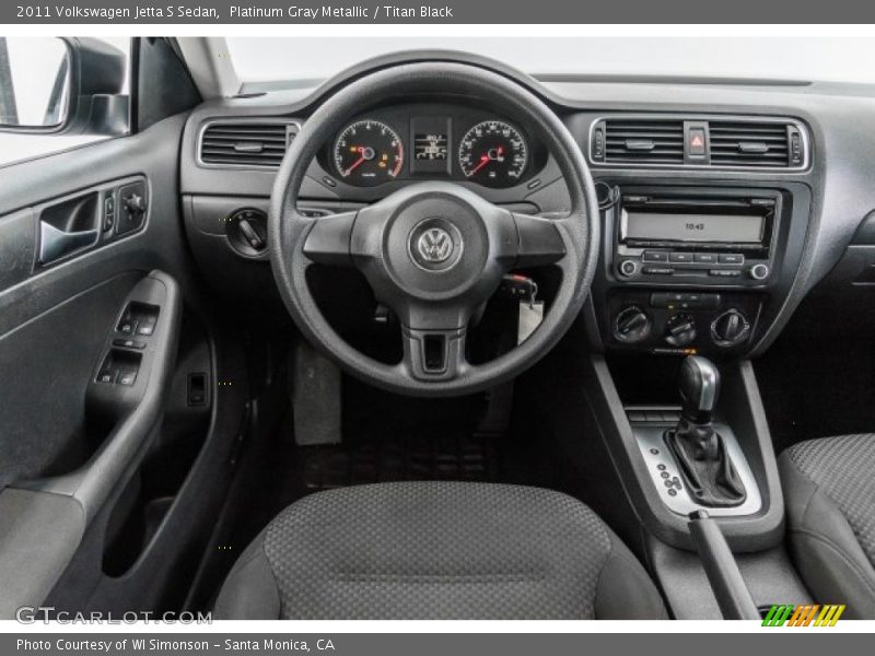 Platinum Gray Metallic / Titan Black 2011 Volkswagen Jetta S Sedan
