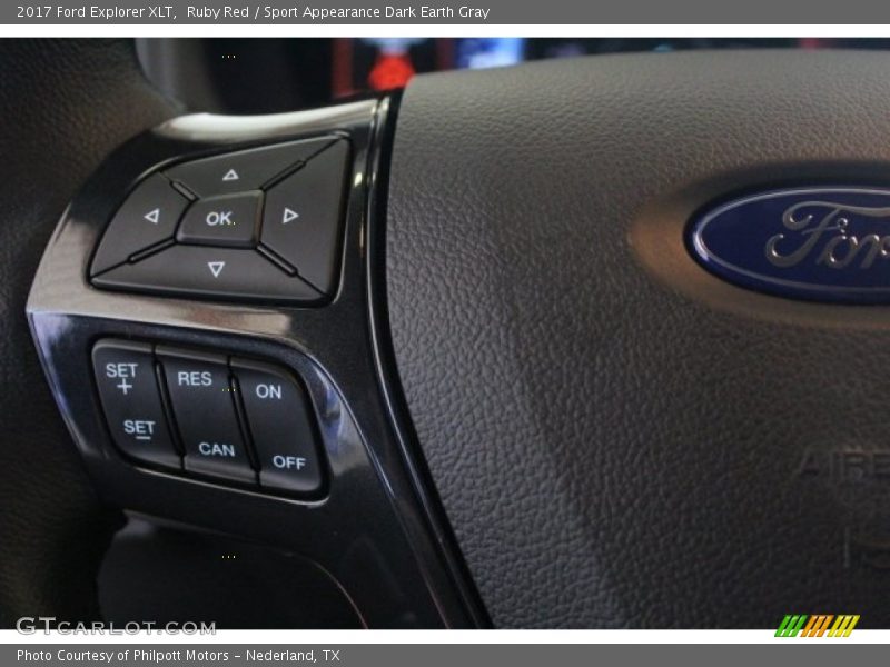Ruby Red / Sport Appearance Dark Earth Gray 2017 Ford Explorer XLT