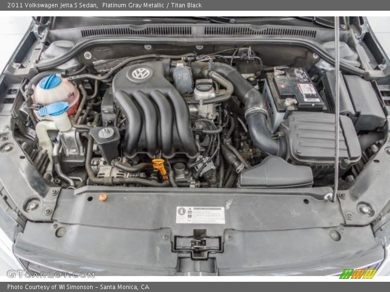 Platinum Gray Metallic / Titan Black 2011 Volkswagen Jetta S Sedan