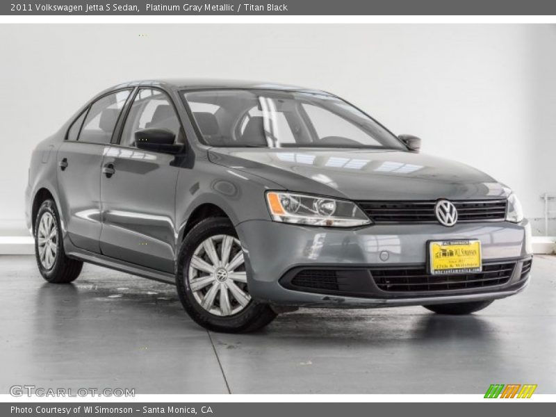 Platinum Gray Metallic / Titan Black 2011 Volkswagen Jetta S Sedan