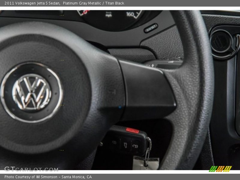 Platinum Gray Metallic / Titan Black 2011 Volkswagen Jetta S Sedan