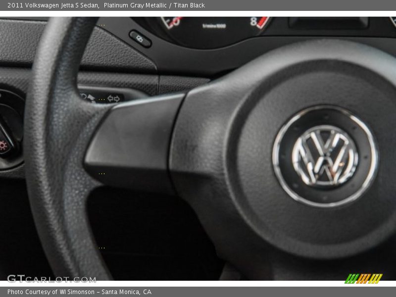 Platinum Gray Metallic / Titan Black 2011 Volkswagen Jetta S Sedan