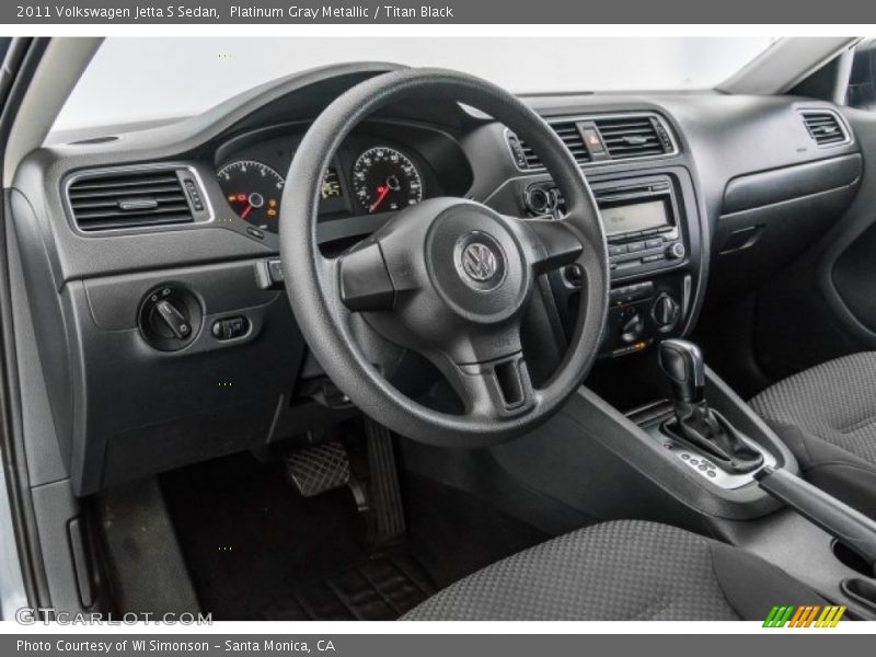 Platinum Gray Metallic / Titan Black 2011 Volkswagen Jetta S Sedan