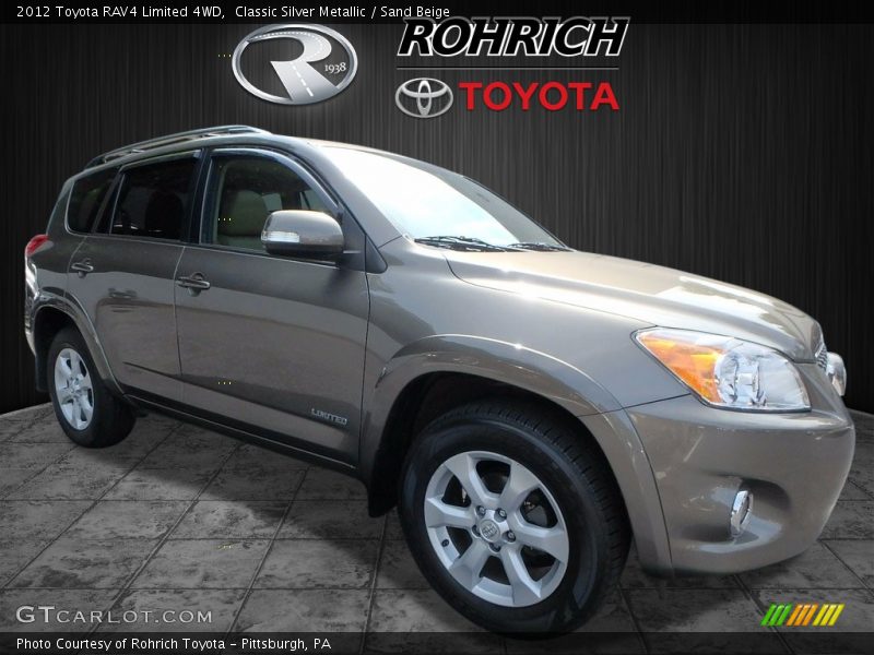 Classic Silver Metallic / Sand Beige 2012 Toyota RAV4 Limited 4WD