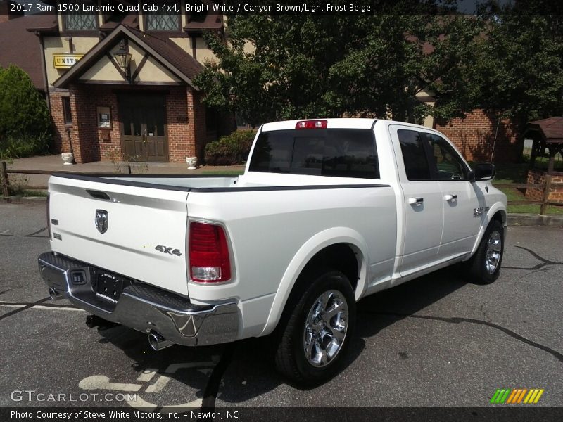 Bright White / Canyon Brown/Light Frost Beige 2017 Ram 1500 Laramie Quad Cab 4x4