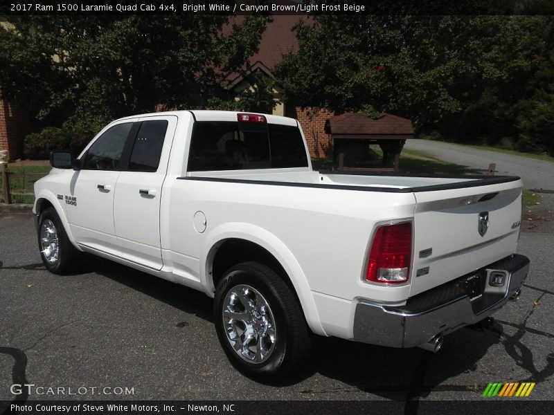Bright White / Canyon Brown/Light Frost Beige 2017 Ram 1500 Laramie Quad Cab 4x4
