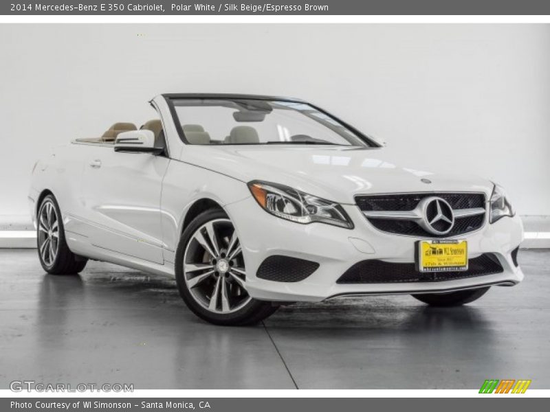 Polar White / Silk Beige/Espresso Brown 2014 Mercedes-Benz E 350 Cabriolet