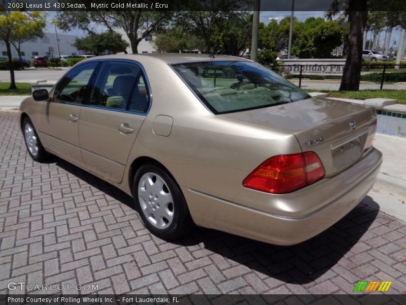 Mystic Gold Metallic / Ecru 2003 Lexus LS 430 Sedan