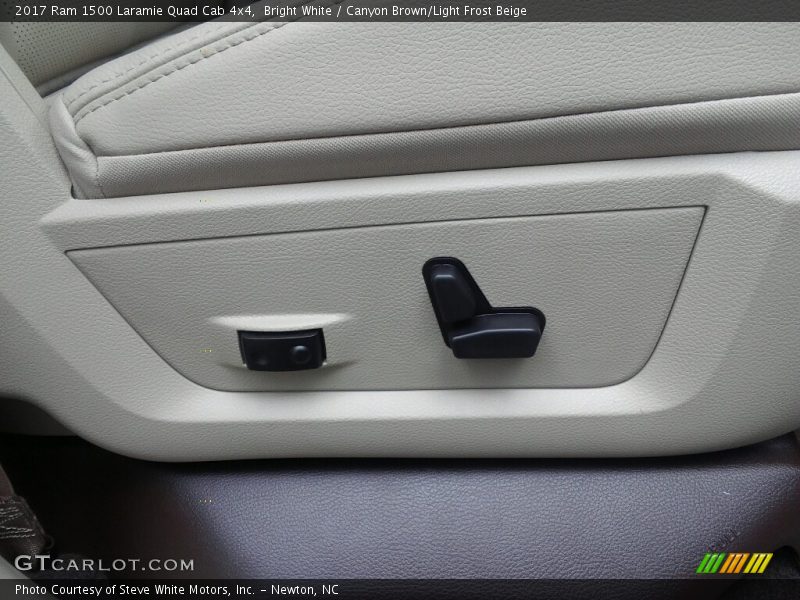 Bright White / Canyon Brown/Light Frost Beige 2017 Ram 1500 Laramie Quad Cab 4x4
